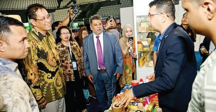 Ilustrasi d-8 halal expo untuk artikel Purbaya Tinjau D-8 Halal Expo 2026, Dorong UMKM Halal Go…